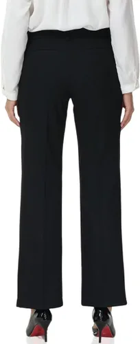 Vista 4 de Soojun Pantalones de vestir de pierna recta con cintura flexible para mujer