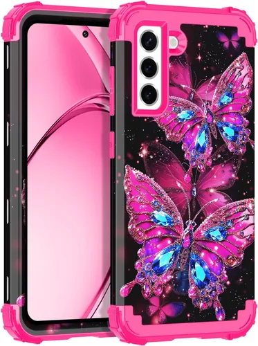 Vista 68 de Rancase para Galaxy S25, Funda de tres capas, protección resistente a los golpes, paraguas de plástico duro + funda protectora de goma de silicona