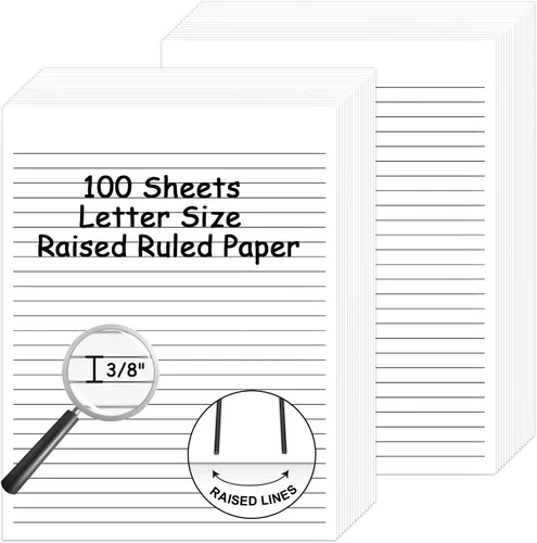 Vista 11 de 50 hojas de papel de escritura a mano de 0.5 pulgadas de ancho de línea