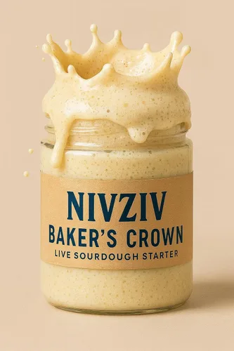 Vista 2 de Baker's Crown - Iniciador de masa madre – Cultivo de levadura silvestre auténtica súper activa – Ascenso picante y confiable – Iniciador de masa