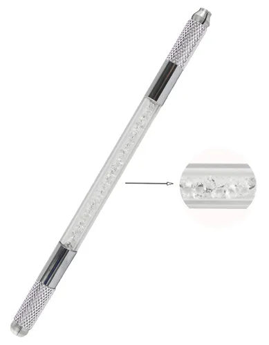 Vista 9 de Xiaoyu 3 En 1 Cristal Multifunción Manual Tatuaje Maquillaje Permanente Ceja Pluma Microblading Pen - Azul
