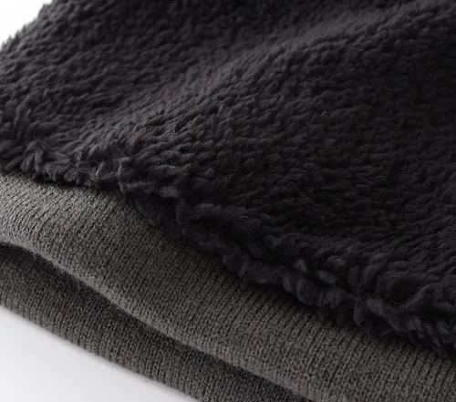 Vista 7 de Home Prefer Gorro de invierno para hombre con forro polar cálido y gorro de punto