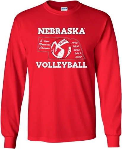 Vista 5 de CornBorn Elige tu diseño - Camisetas de manga larga de voleibol de Nebraska