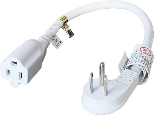 Vista 8 de FIRMERST 1875 W Cable de extensión de enchufe plano de 1 pie, 15A 14 AWG negro