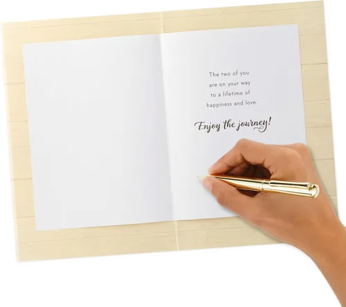 Vista 5 de Hallmark - Tarjeta de boda, tarjeta de despedida de soltera o tarjeta de compromiso (Disfruta el viaje)