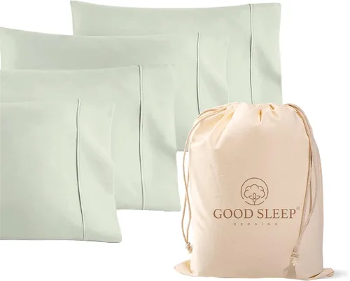 Vista 7 de Juego de 2 fundas de almohada Queen estándar, 100% algodón egipcio, ideales para el cuidado del cabello y la piel, fundas de almohada de tejido