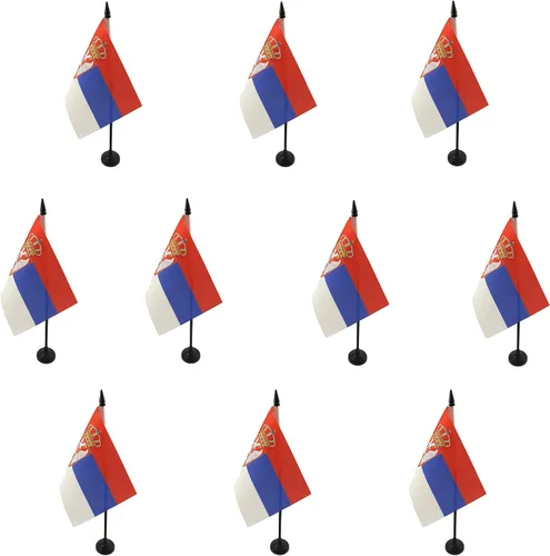 Vista 149 de AZ FLAG Aland Table Flag 4x6 in 100D Polyester Plastic Base Indoor use Finnish 15x10 cm desk flag stitched finish with reinforced edges with