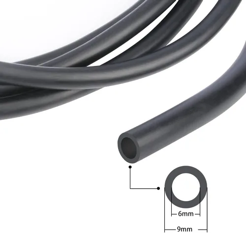 Vista 2 de stonylab Tubo de goma de látex negro, pieza continua altamente elástica y fuerte, tubo de látex puro tubo de goma natural de 3/8 pulgadas