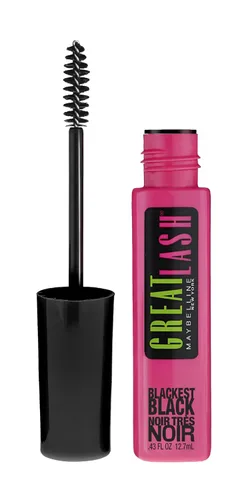 Vista 12 de Maybelline Great Lash Maquillaje de Máscara Lavable, Fórmula Voluminizadora que Acondiciona y Engrosa las Pestañas, Color Negro Muy Profundo, 2 Muy