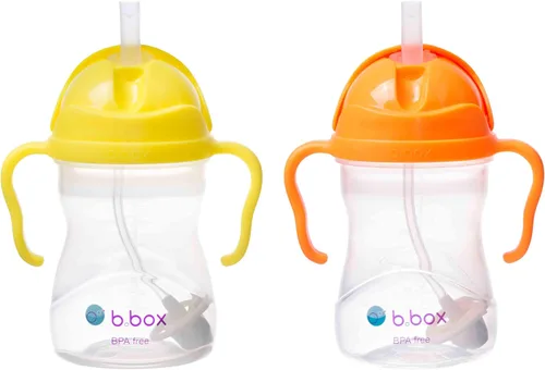 Vista 35 de b.box Vaso para beber con popote abatible, bebe desde cualquier ángulo, popote pesado, a prueba de derrames, a prueba de fugas y de fácil agarre