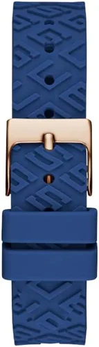 Vista 5 de GUESS Reloj para mujer de 1.339 in - Correa de silicona azul, esfera azul, caja de nailon a base de biológica