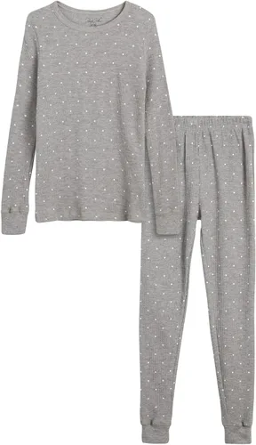 Vista 27 de Rene Rofe Girls' Thermal Underwear Set - 2 Piece Waffle Knit Top and Long Johns (2T-16)