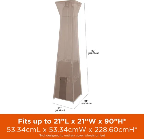 Vista 2 de Funda moderna para calentador de patio, impermeable y resistente a la intemperie.