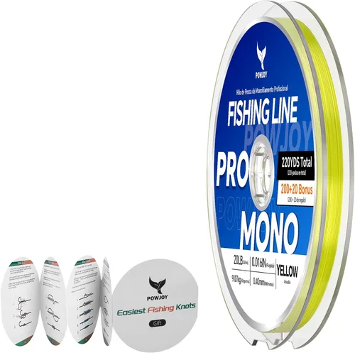 Vista 35 de Monofilament Fishing Line, Invisible Nylon Wire, Knot Guide Cards Transparente