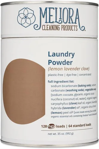 Vista 5 de Meliora Productos de limpieza Detergente en polvo para ropa (128 cargas HE), lavanda