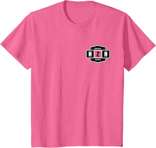 Vista 48 de H2H Fantasía Deportes bolsillo logotipo playera, Césped Azul Pastel