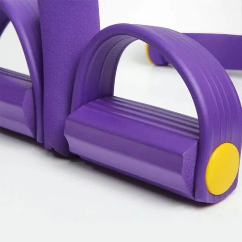 Vista 8 de 21 Bandas de Resistencia para Fitness - 4 Tubos con Pedal y Tirador de Tobillo, 2025 Nueva Banda Elástica de Pedal de Yoga para Estiramiento, Banda