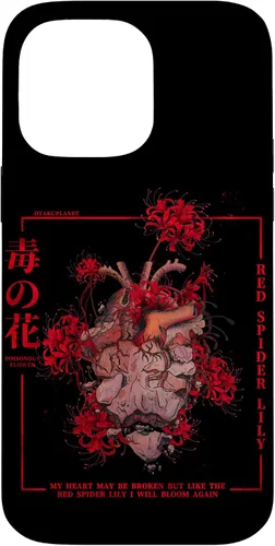 Vista 21 de Carcasa estética para iPhone 17, diseño de lirio de araña roja o Higanbana en Japón
