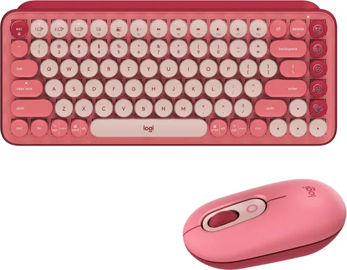 Vista 11 de Logitech POP Keys - Teclado mecánico inalámbrico con teclas Emoji personalizables, diseño compacto duradero, conectividad Bluetooth o USB, Cosmos