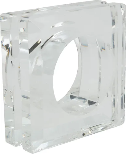 Vista 3 de SARO LIFESTYLE NR153.C Cielo Collection - Servilletero de cristal con forma de bloque doble, transparente