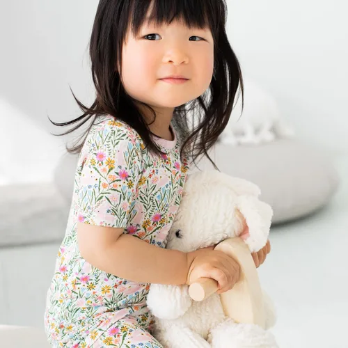 Vista 5 de Magnetic Me Conjunto de pijama modal suave de 2 piezas para niños y niñas con cierre magnético fácil
