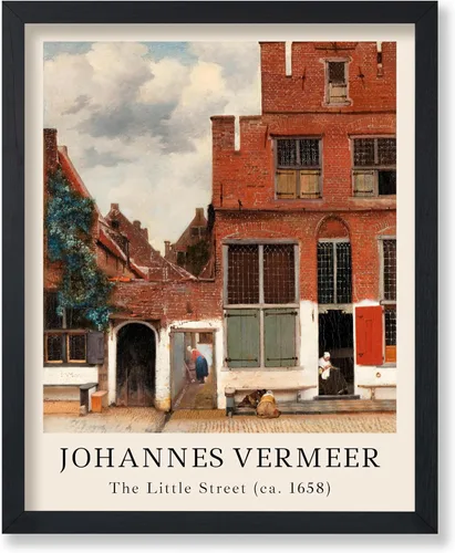 Vista 31 de Poster Master Póster vintage Johannes Vermeer – Impresión de pintura de vista retro de Delft – Vista del arte de Delft – Regalo para hombres