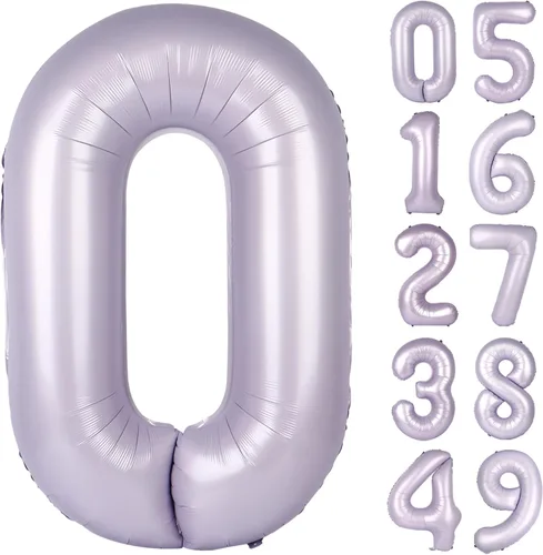 Vista 41 de Globo negro de 40 pulgadas con números del 0 al 9 (cero-nueve), globo de cumpleaños de gran tamaño, globo de helio de aluminio con números grandes