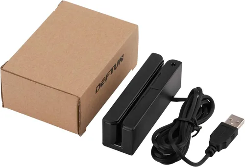 Vista 7 de MSR90 USB lector de tarjeta de crédito magnética 3 pistas Lector de mini tarjeta inteligente MSR605 MSR606 Deftun