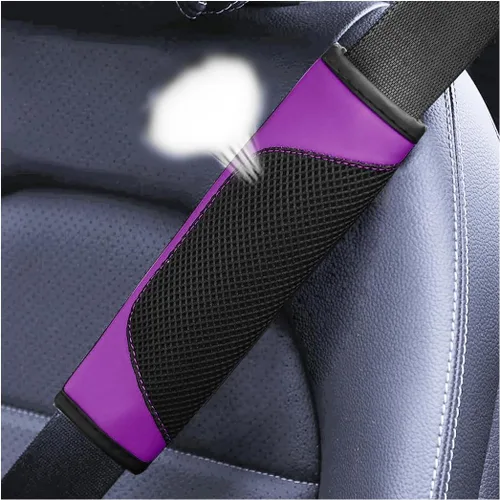 Vista 12 de BESULEN - Fundas para cinturón de seguridad de coche, juego de 2 protectores de correa de hombro de malla de cuero universal, almohadilla de arnés