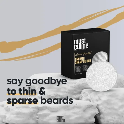 Vista 6 de Barra de champú para barba, limpia tu barba con efecto de crecimiento y pérdida de cabello, barra de champú para crecimiento del cabello