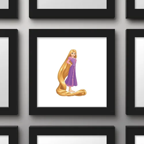 Vista 3 de Trends International Gallery Pops Disney Princess - Póster de pared Rapunzel para pared, 12 x 12 pulgadas, versión enmarcada en negro Versión