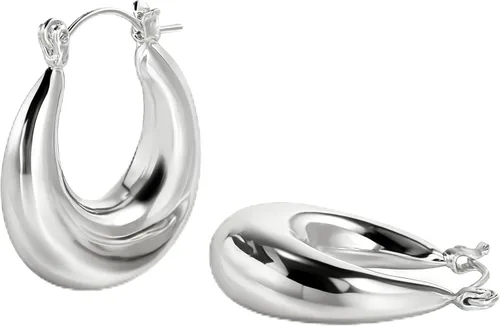 Vista 59 de Aretes de aro gruesos de oro para mujer, chapados en oro de 14 quilates, aretes de aro triple, hipoalergénicos, a la moda, aretes de aro gruesos