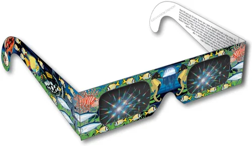 Vista 10 de Rainbow Symphony Gafas Rainbow 3D Fireworks - Diseño de animales, paquete de 25
