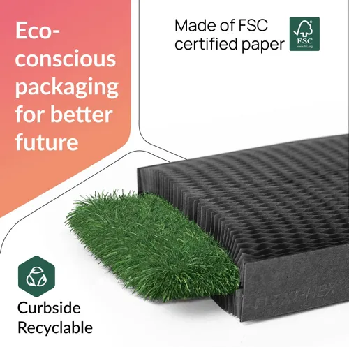 Vista 7 de IDL Packaging Fundas de papel de embalaje Flexi-Hex™ de 13.75 pulgadas, L, color negro, paquete de 50 – Adaptables a cualquier forma de embalaje
