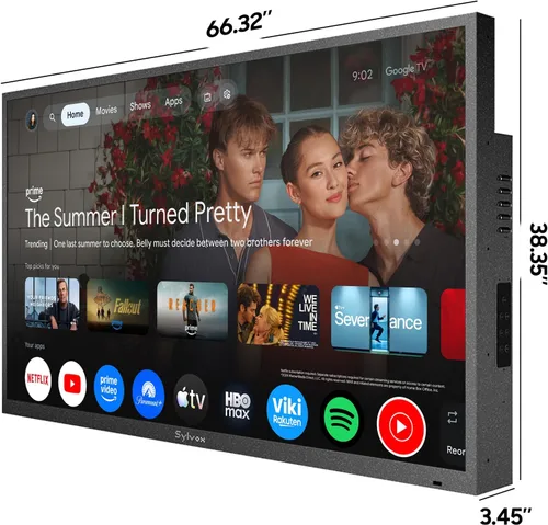 Vista 2 de SYLVOX - Televisión QLED para exteriores, 75 pulgadas, resistente a