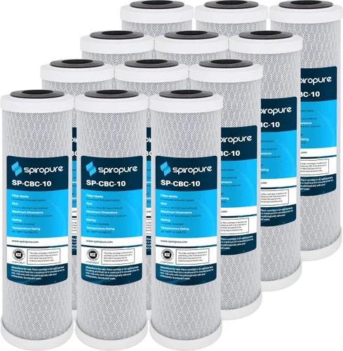 Vista 13 de SpiroPure SP-CBR2-5 Cartucho de filtro de agua de bloque de carbono con carcasa de coco certificado NSF de 5x2.5 0.5 micrones CBC-5 155169-43
