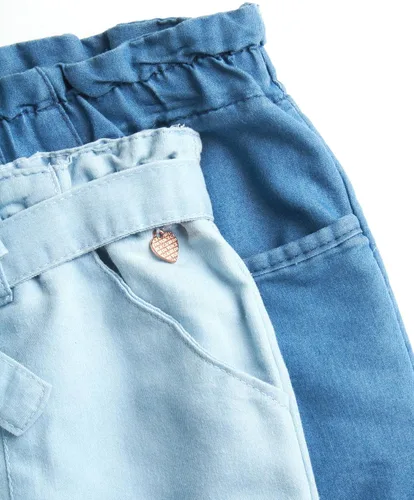 Vista 4 de Vince Camuto Pantalones de mezclilla elásticos para niñas (paquete de 2)