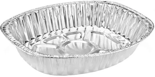 Vista 13 de Tostador desechable de aluminio ovalado extra grande sin tapas (10)