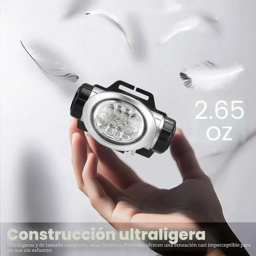 Vista 4 de EverBrite Paquete de 5 faros LED, 4 modos de iluminación, cabezal giratorio con diadema ajustable, perfecto para correr, acampar y senderismo