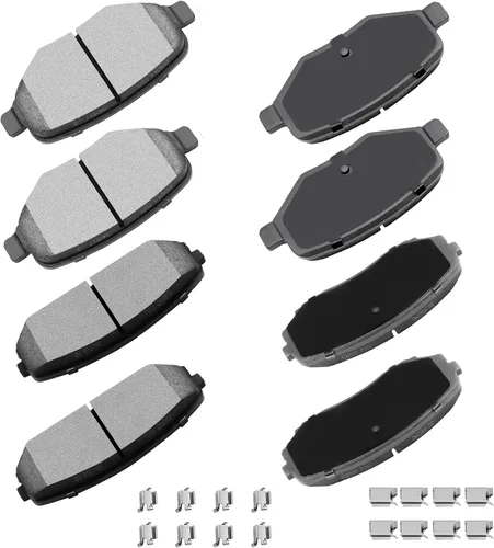 Vista 11 de Cciyu D627 Kit de 4 piezas de pastillas de freno cerámicas traseras 1994-2004 para Ford Mustang
