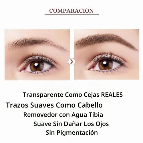 Vista 3 de Lápiz de cejas impermeable para mujer, lápiz de cejas de tatuaje de microblading, de larga duración todo el día, crea un aspecto natural