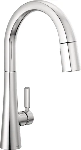 Vista 20 de Grifo Delta Faucet Monrovia de Níquel Cepillado para Cocina, Grifos de Cocina con Rociador Desplegable, Grifo de Fregadero de Cocina con Lumicoat