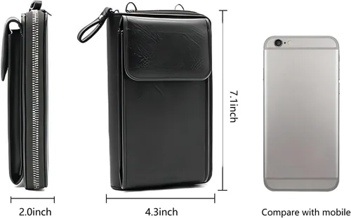 Vista 5 de Mini bolso cruzado para teléfono celular para mujer, bolso ligero con soporte para hombro