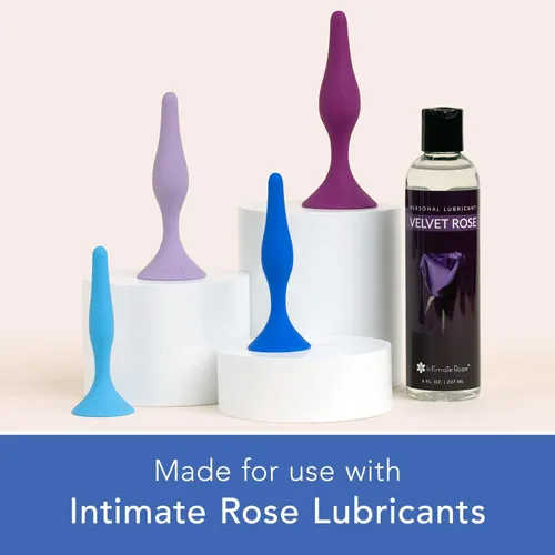 Vista 6 de Ahorra un 10% en el paquete de 4 entrenadores rectales Intimate Rose - Tamaño 3-6 y paquete de lubricante Velvet Rose.