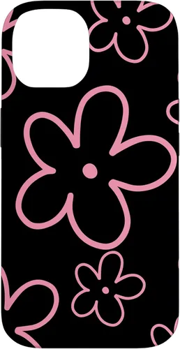 Vista 4 de Pink Black Flower Retro Modern Boho Floral Aesthetics Case for iPhone 17