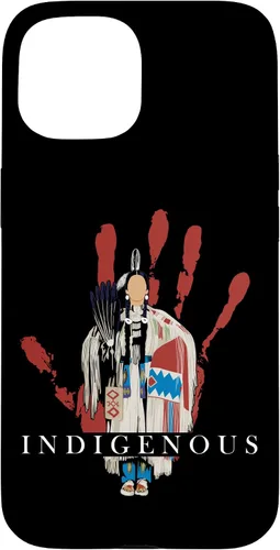 Vista 6 de Funda para iPhone 17 con diseño de sangre india de mano roja indígena nativa americana