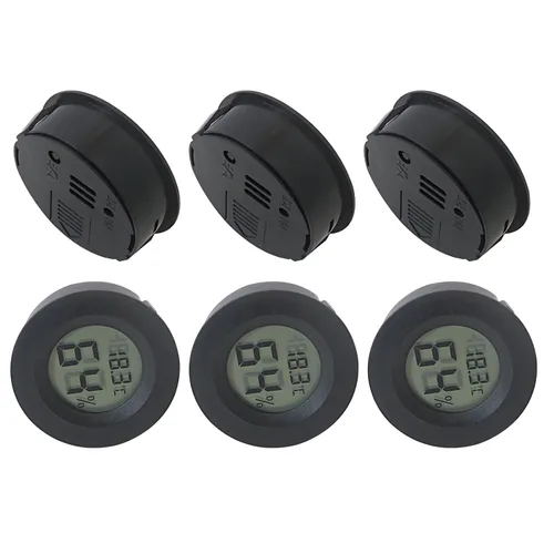 Vista 4 de Digital Humidity Monitor 6-Pack with Fahrenheit/Celsius, Mini Thermometer for Indoor and for Outdoor Applications