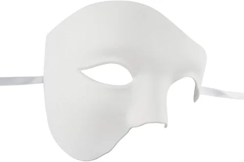 Vista 3 de KEFAN Máscara de mascarada para hombre, máscara de media cara Phantom of The Opera