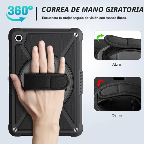 Vista 5 de ZtotopCases Funda resistente a prueba de golpes con protector de pantalla para Samsung Galaxy Tab A11+ Plus/A9+ de 11 pulgadas 2025/2023, color negro