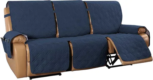 Vista 9 de Beacon Pet Funda para silla reclinable, funda elástica para sofá reclinable de 2/3 plazas, funda impermeable con bolsillos, protector de muebles